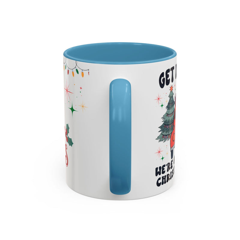 Christmas Accent Coffee Mug, Holiday Gift, Festive Mug, Merry Christmas Cup, Seasonal Beverage Tumbler, Cozy Winter Drinkware