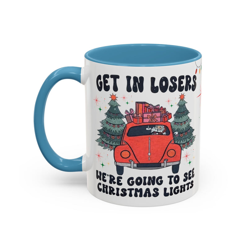 Christmas Accent Coffee Mug, Holiday Gift, Festive Mug, Merry Christmas Cup, Seasonal Beverage Tumbler, Cozy Winter Drinkware