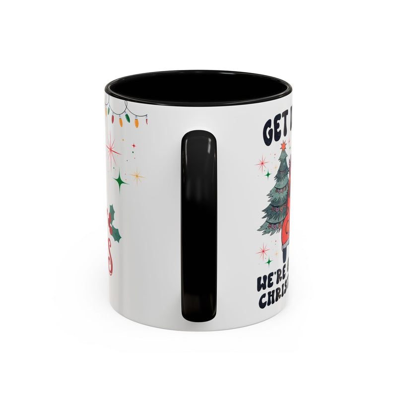 Christmas Accent Coffee Mug, Holiday Gift, Festive Mug, Merry Christmas Cup, Seasonal Beverage Tumbler, Cozy Winter Drinkware