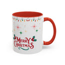 Christmas Accent Coffee Mug, Holiday Gift, Festive Mug, Merry Christmas Cup, Seasonal Beverage Tumbler, Cozy Winter Drinkware