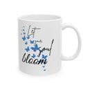 Let Your Soul Bloom Mug – Butterfly & Hydrangea Design | Inspirational Floral Mug – Blue Butterfly Coffee Cup | Watercolor Butterfly Mug – Uplifting Floral Design | Hydrangea Bloom Mug – Motivational Quote Cup | Blue Butterfly Mug – Peaceful Floral Coffee Cup | Bloom and Grow Mug – Inspirational Gift for Her | Mindful Morning Mug – Butterfly & Hydrangea Art | Botanical Coffee Mug – Let Your Soul Bloom Quote | Self-Care Gift Mug – Bloom with Grace Design | Elegant Floral Mug – Butterfly Hydrangea Accent Cup 