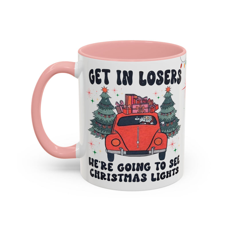 Christmas Accent Coffee Mug, Holiday Gift, Festive Mug, Merry Christmas Cup, Seasonal Beverage Tumbler, Cozy Winter Drinkware