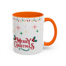 Christmas Accent Coffee Mug, Holiday Gift, Festive Mug, Merry Christmas Cup, Seasonal Beverage Tumbler, Cozy Winter Drinkware