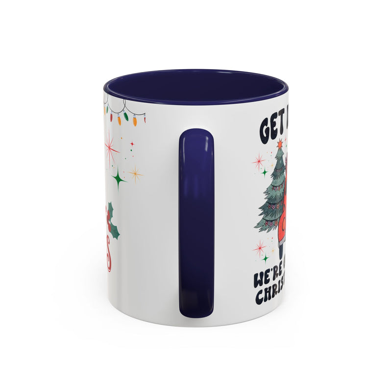 Christmas Accent Coffee Mug, Holiday Gift, Festive Mug, Merry Christmas Cup, Seasonal Beverage Tumbler, Cozy Winter Drinkware