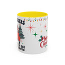 Christmas Accent Coffee Mug, Holiday Gift, Festive Mug, Merry Christmas Cup, Seasonal Beverage Tumbler, Cozy Winter Drinkware