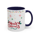 Christmas Accent Coffee Mug, Holiday Gift, Festive Mug, Merry Christmas Cup, Seasonal Beverage Tumbler, Cozy Winter Drinkware