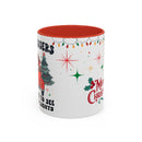 Christmas Accent Coffee Mug, Holiday Gift, Festive Mug, Merry Christmas Cup, Seasonal Beverage Tumbler, Cozy Winter Drinkware