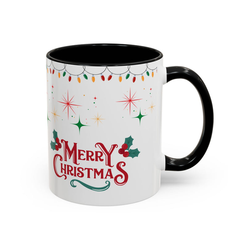 Christmas Accent Coffee Mug, Holiday Gift, Festive Mug, Merry Christmas Cup, Seasonal Beverage Tumbler, Cozy Winter Drinkware