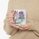 Ceramic Cat Mug - Purr-fectly Imperfect | Cute Cat Lovers Gift, Coffee Tea Cup, Animal lover present, Fun Kitchen Decor