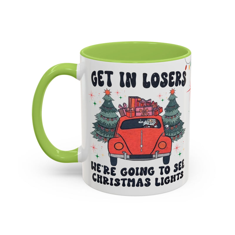 Christmas Accent Coffee Mug, Holiday Gift, Festive Mug, Merry Christmas Cup, Seasonal Beverage Tumbler, Cozy Winter Drinkware