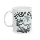 Tropical Vibes Ceramic Mug, Fun Coffee Cup for Beach Lovers, Unique Gift for Friends, Father's Day, Family Gatherings, Home Decor