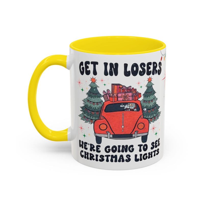 Christmas Accent Coffee Mug, Holiday Gift, Festive Mug, Merry Christmas Cup, Seasonal Beverage Tumbler, Cozy Winter Drinkware