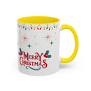 Christmas Accent Coffee Mug, Holiday Gift, Festive Mug, Merry Christmas Cup, Seasonal Beverage Tumbler, Cozy Winter Drinkware