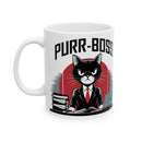 Cat Boss Ceramic Mug | Funny Coffee Cup for Cat Lovers | Home Office Decor, Gift for Pet Owners, Birthday Present, Cute Cat Lover Mug