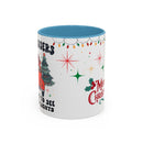 Christmas Accent Coffee Mug, Holiday Gift, Festive Mug, Merry Christmas Cup, Seasonal Beverage Tumbler, Cozy Winter Drinkware