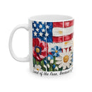 Patriotic Floral Coffee Mug – Veteran Gift for Memorial & Independence Day | American Pride Mug – Red, White & Blue Floral Design – 11oz Ceramic Cup | Floral USA Mug – Perfect Gift for Veterans and Patriotic Holidays |  Honoring Heroes Mug – Patriotic Floral Coffee Cup for Military Families |  Veteran Appreciation Mug – 11oz Patriotic Ceramic Gift Idea | tars & Flowers Mug – Elegant Patriotic Gift for Coffee Lovers | Memorial Day Tribute Mug – Patriotic Floral Art for Veterans | Red White Blue Mug – Honor S