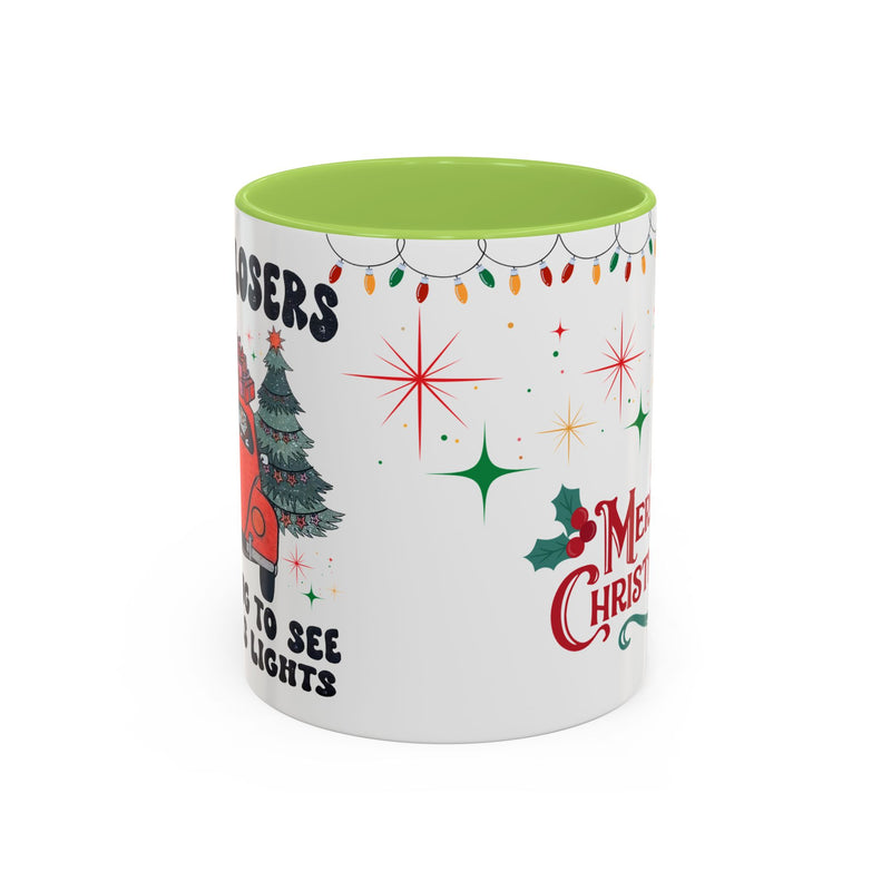 Christmas Accent Coffee Mug, Holiday Gift, Festive Mug, Merry Christmas Cup, Seasonal Beverage Tumbler, Cozy Winter Drinkware