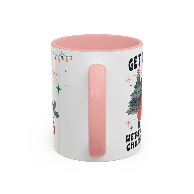 Christmas Accent Coffee Mug, Holiday Gift, Festive Mug, Merry Christmas Cup, Seasonal Beverage Tumbler, Cozy Winter Drinkware