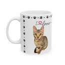 Cute Cat Lover Ceramic Mug, Gifts for Cat Lovers, Pet Themed Mug, Paws Design Mug, Cat Parent Coffee Cup