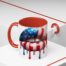 Patriotic Lips Mug – 4th of July Coffee Cup
