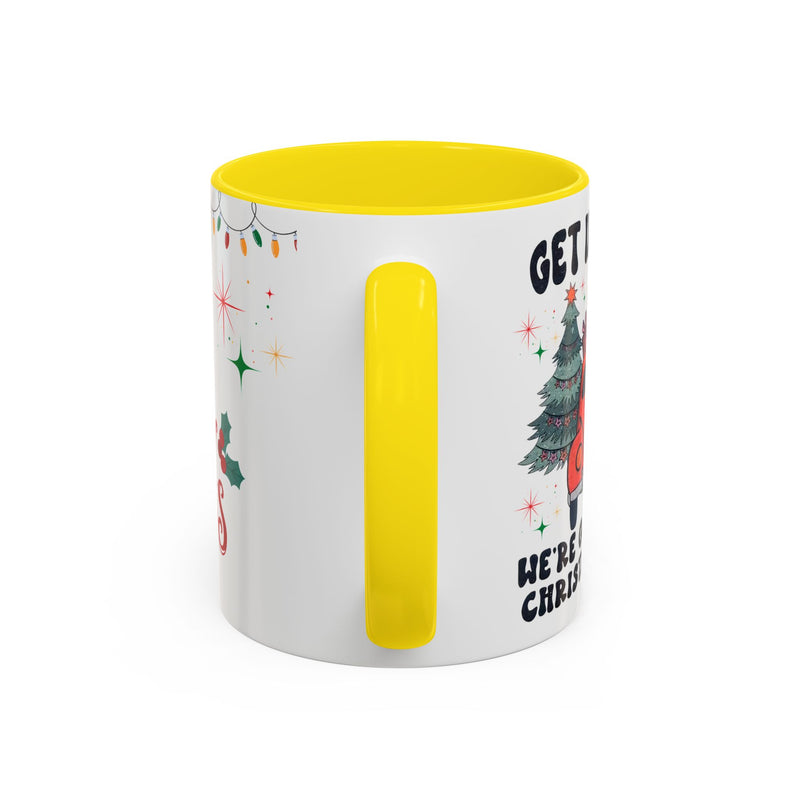 Christmas Accent Coffee Mug, Holiday Gift, Festive Mug, Merry Christmas Cup, Seasonal Beverage Tumbler, Cozy Winter Drinkware