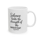Sacred Silence Mug – Strength in Stillness | Mindful Moment Mug – Embrace Inner Peace | Stillness and Strength Mug – Daily Meditation Cup | Spiritual Coffee Mug – Sacred Quiet Reminder | Serenity Mug – Find Strength in Silence | Peaceful Morning Mug – Calm and Reflective Cup | Mindfulness Mug – Gentle Daily Reminder | Inner Strength Mug – Quiet the Mind, Sip in Peace | Meditation Gift Mug – Strength in Stillness Design | Tranquility Coffee Mug – Center Yourself Daily |