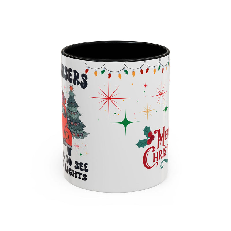 Christmas Accent Coffee Mug, Holiday Gift, Festive Mug, Merry Christmas Cup, Seasonal Beverage Tumbler, Cozy Winter Drinkware